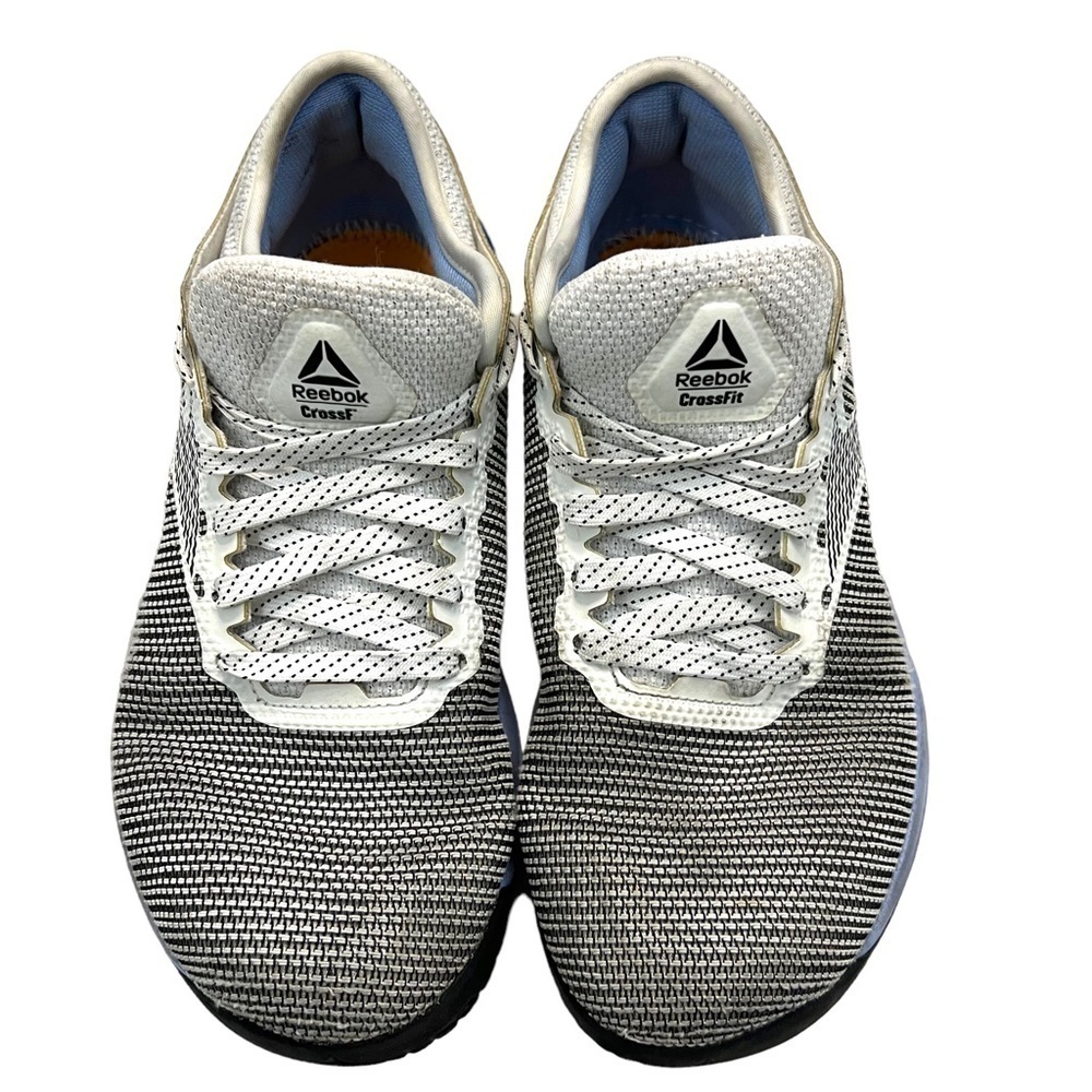 Reebok Nano 8 White Black Blue Womens Size 8 Training Sneakers